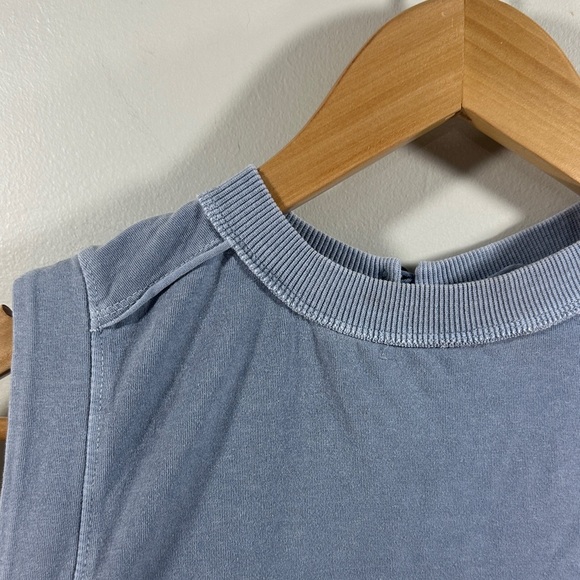Gilded Intent Chic Sleeveless Blue Gray Women's Muscle Tee Tank Medium - Picture 4 of 11